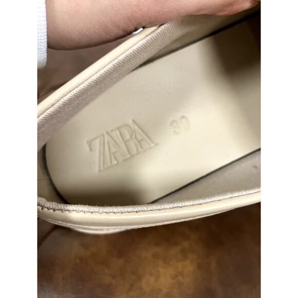 Zara Cream Chunky Faux Leather Loafers - Picture 4 of 4